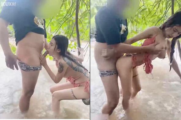 Mat troi dua em vao suoi chich public